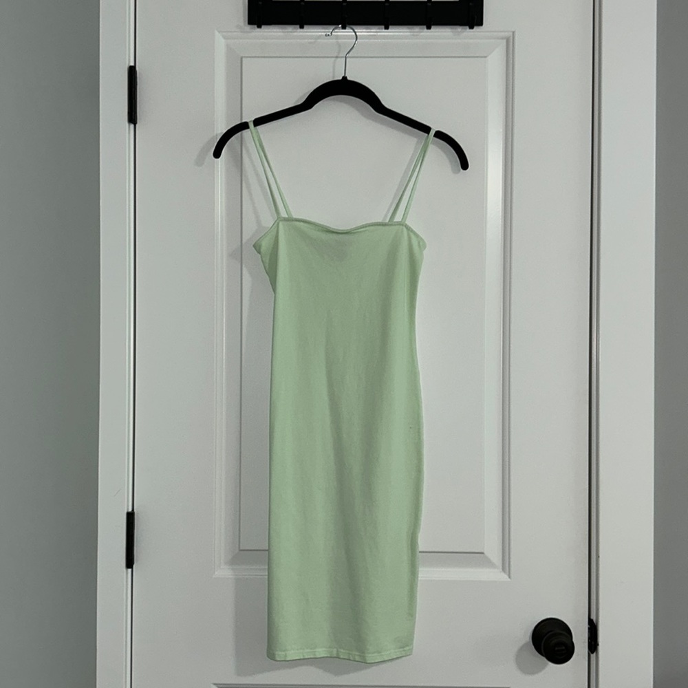 Pistachio green body on dress